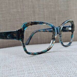 Kirkland Signature Women Glasses/Eyeglasses Made in Italy Blue Tort 55[]16 140